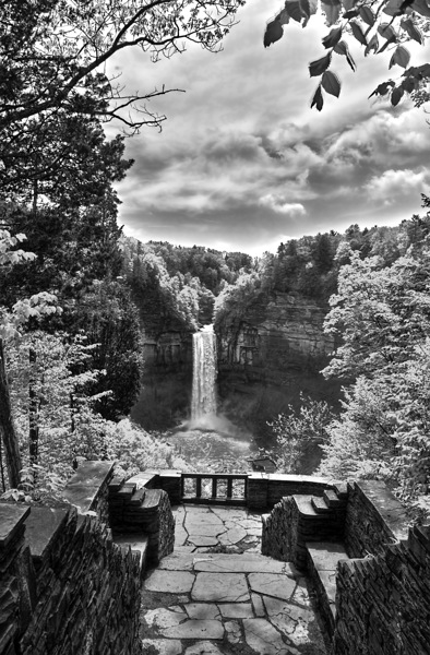 Taughannock Falls Black and White by Joseph Scaglione III