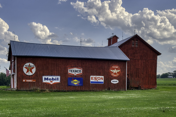 Retro Sign Barn  Print