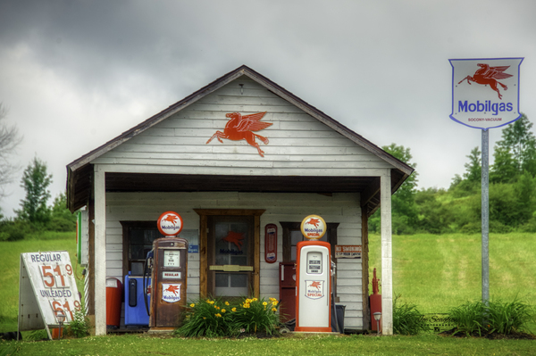 Vintage Gas Station  Print