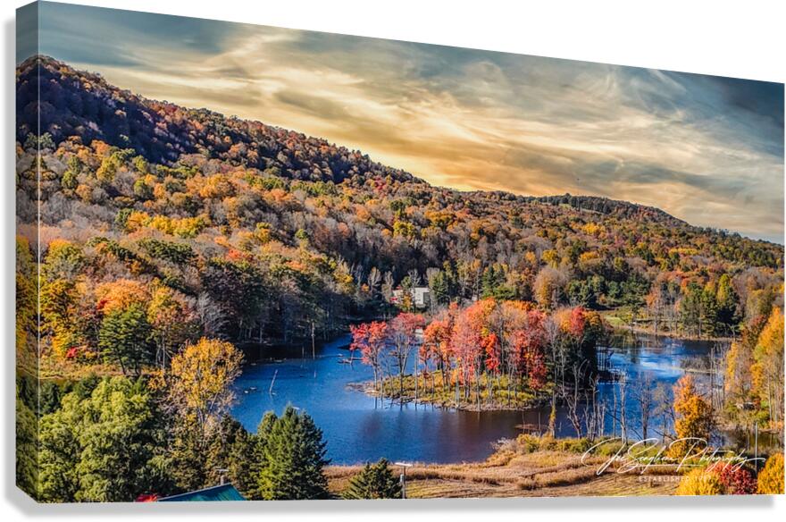 West Danby ponds  Canvas Print