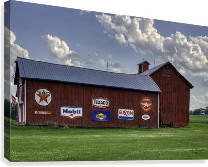Retro Sign Barn  Canvas Print
