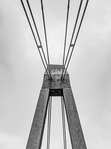 Suspension bridge pylon in Oradea - Romania