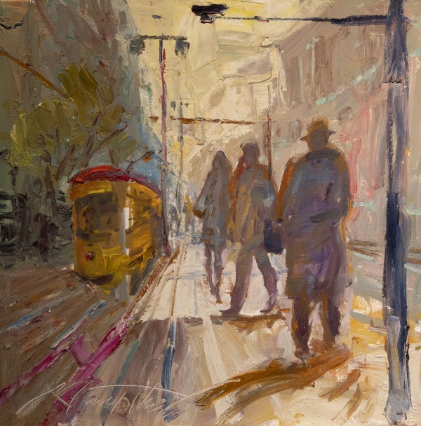 Waiting for the Tram - Barry Thomas by OWNR Art Collective