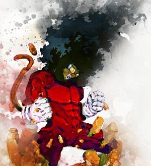 KING JEETA-- SUPER NUBIAN 3 -- Watercolor Smudge