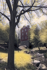 OLD WATERMILL IN SPRING - New York Landscape Canvas Print ByZo Art Photography