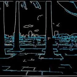 Sunset in Singapore - Original Photography and Digital Art  Giclee Canvas Print