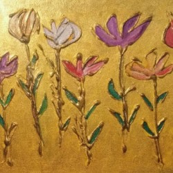 THE FLOWERS Art Print from Original Acrylic Painting on Canvas by Rebecca Mangalindan By:Zo®