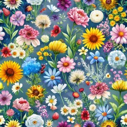  a pattern of wild flowers 
