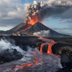 volcanic mountain eruption