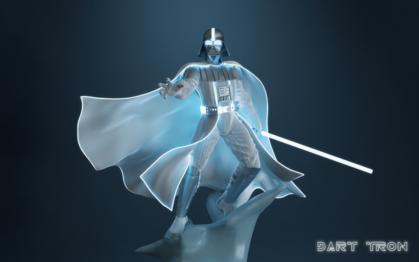 Darth Tron - White 16k by PopVader