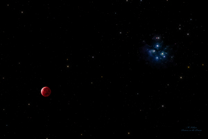 Lunar Eclipse & Pleaides 