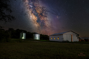 Milky Way over Diona Building by E. Farmer & M. Killion