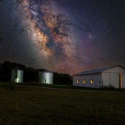 Milky Way over Diona Building by E. Farmer & M. Killion