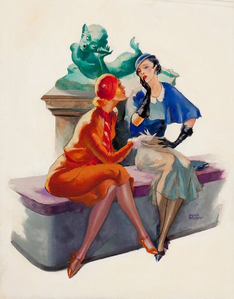 A Conversation in the Park Print