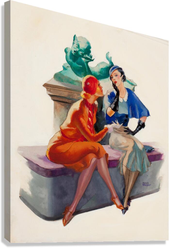 A Conversation in the Park Canvas Print