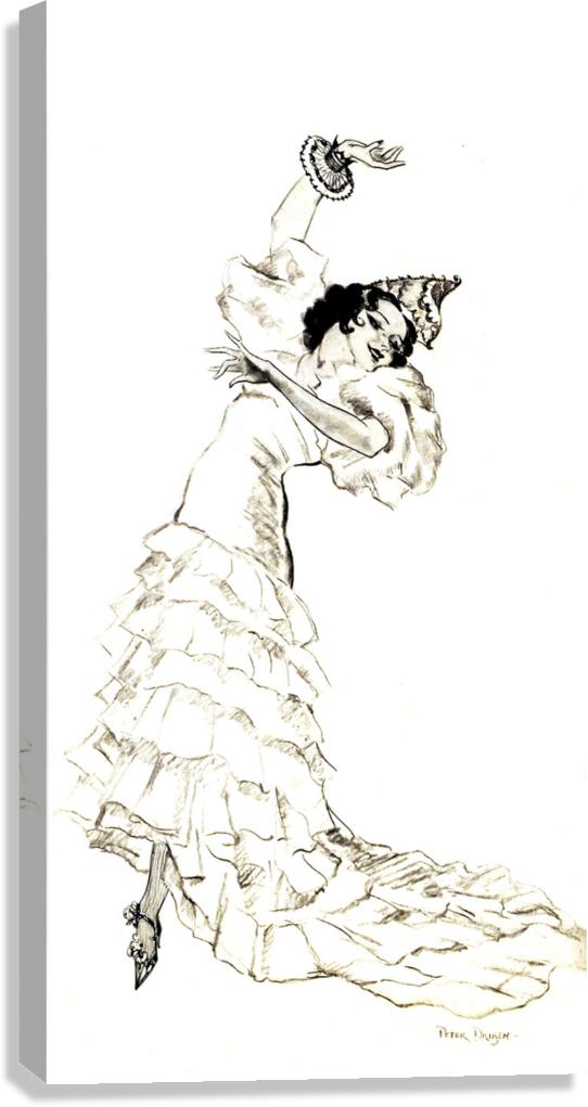 Flamenco Girl Canvas Print