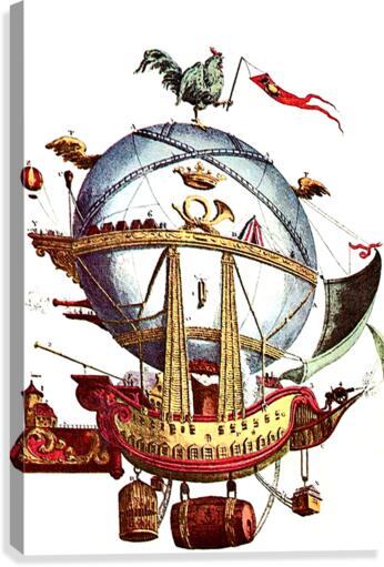 Steampunk Flying Machine Canvas Print