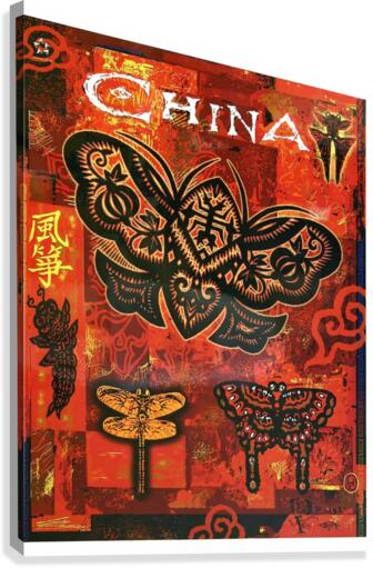 China Batterfly Canvas Print
