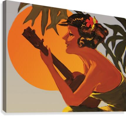 Sunset Music Player Canvas Print