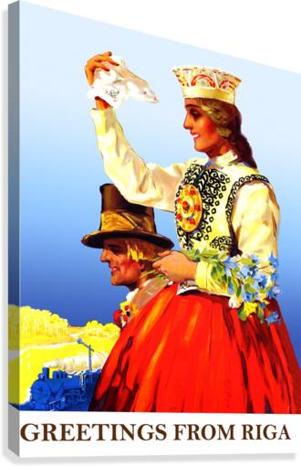 Greetings from Riga Canvas Print