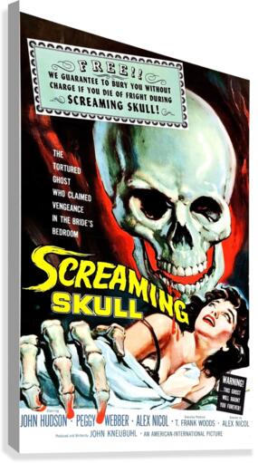 Screaming Skull Canvas Print
