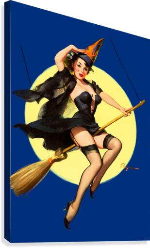 Flying Witch Canvas Print