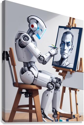 Robot Painter Canvas Print
