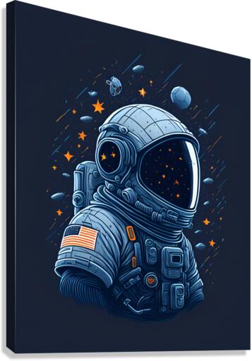 Blue Astronaut Canvas Print