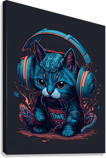 Cyber Cat Canvas Print
