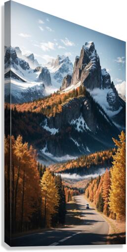 Mountains Road Canvas Print