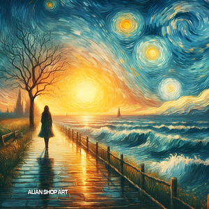 A girl standing on the ocean - photo by Art Digital