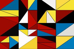 Abstract Shapes M6 Mondrian Style