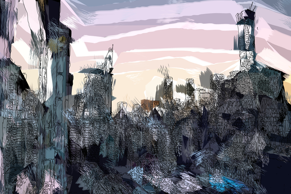 Abstract Cityscape Print