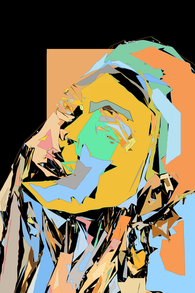 Abstract Face  Print