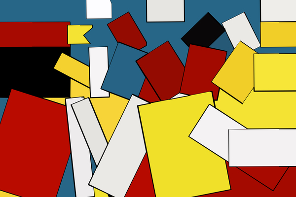 Abstract Shapes M1 Mondrian Style by PWA