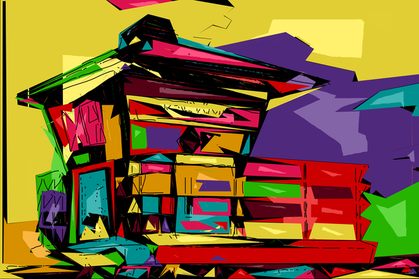 Beach Guard House Print