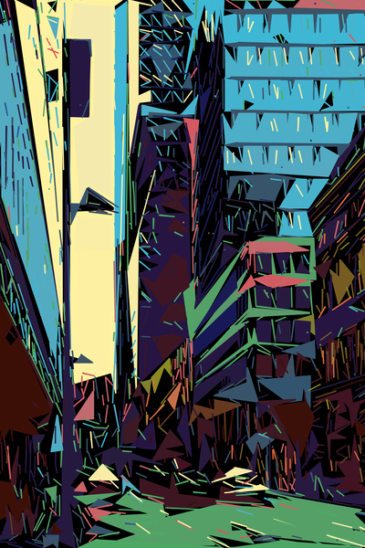 City Street Abstract  by PWA