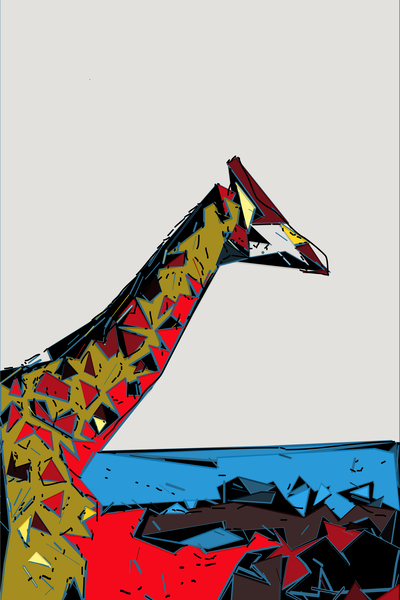 Lonely Giraffe  Print