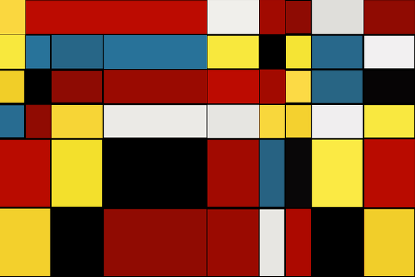 Mondrian Style Abstract Shapes by PWA
