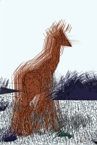 Walking Giraffe  Print
