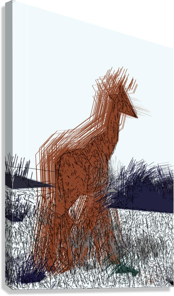 Walking Giraffe  Canvas Print