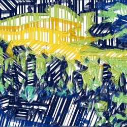 Abstract Shapes Blue Yellow 