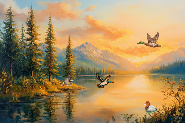 Sunset On Duck Lake by AVixenfly