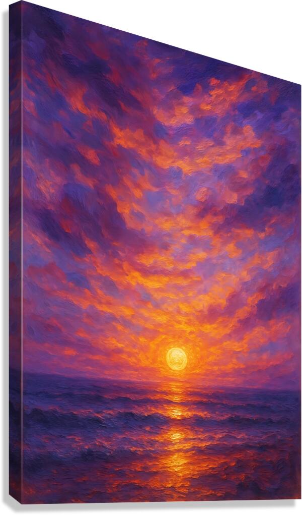 Electric Sunset Canvas Print
