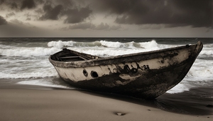 Black and White Canoe 1 of 3 