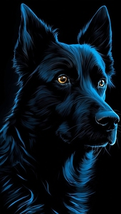 Black on Black Dog Portrait 3