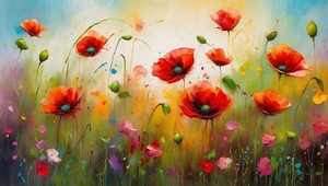 Fields of Red Poppies  4