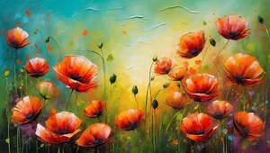 Fields of Red Poppies  1