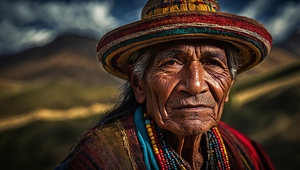 Peruvian Grandfather wise and patient  1