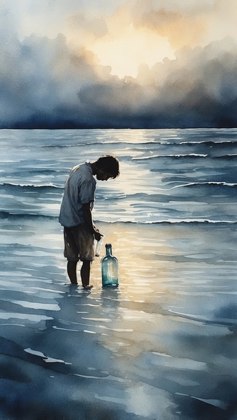 Message in a Bottle Print